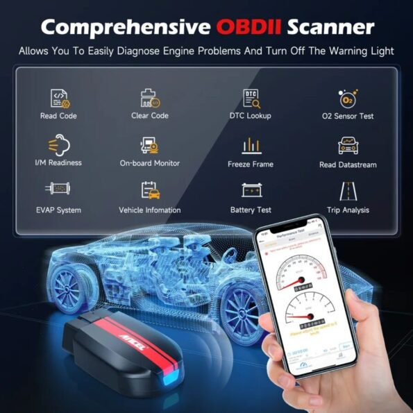 ANCEL BD200 Scanner OBD2 Bluetooth Análise de Viagem - Image 2