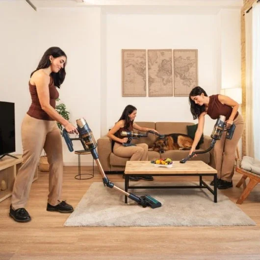 Cecotec Conga Rockstar 10500 Solar AquaPet Flex Aspirador Vertical 780W 100 Min Autonomia Dourado/Cinzento - Image 5