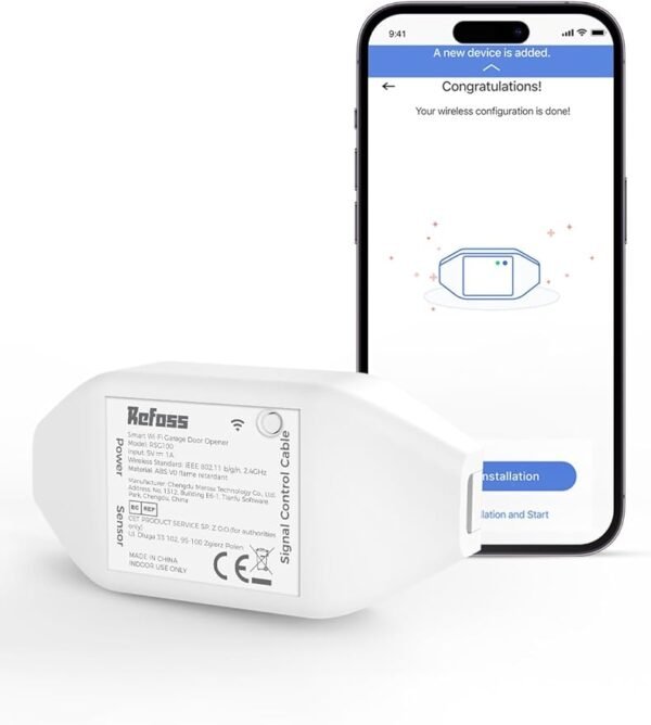 Controlador de porta de garagem Wi-Fi - compatível com Alexa e Google Assistant (Grade A)