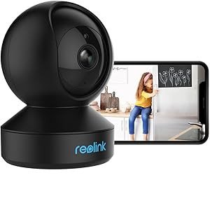 Reolink E1 Câmara de Segurança WiFi IP Exterior e Interior HD 355º Visão Noturna Preto