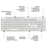Logitech MK295 Silent Wireless Combo de Rato e Teclado Sem Fios Branco - Image 2