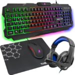 The G-Lab COMBO ARGON E Conjunto Gaming de Teclado Rato Tapete Headset AZERTY Preto