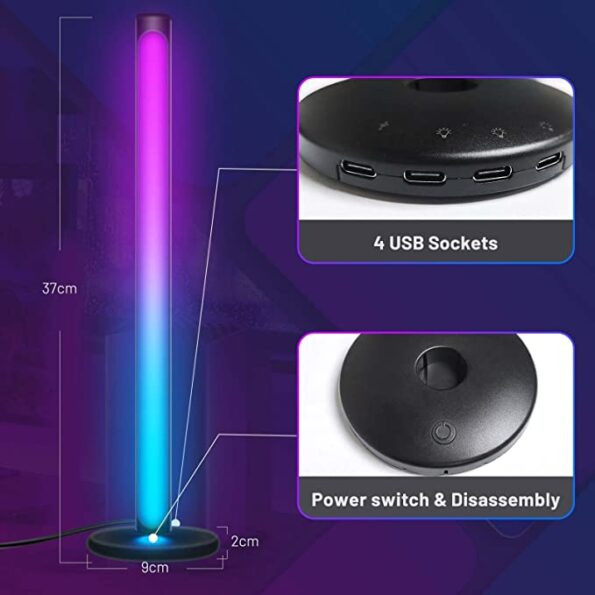 Barras de luz LED inteligente, lâmpada ambiental RGB - Image 6