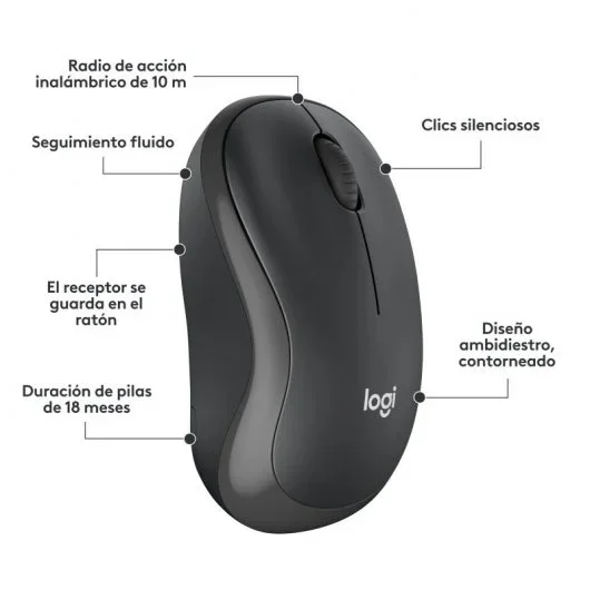 Logitech MK295 Silent Wireless Combo de Rato e Teclado Sem Fios Preto - Image 3