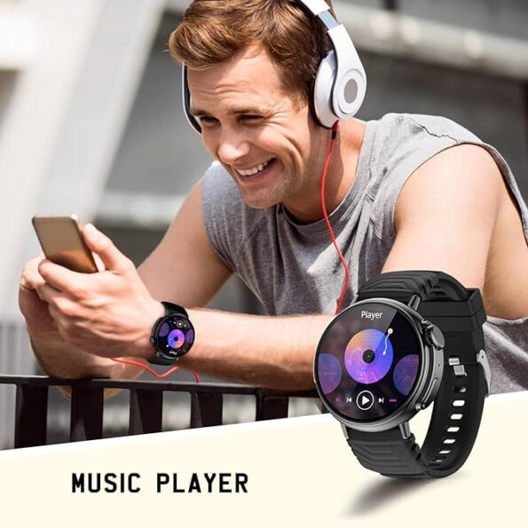 Monitorização Saúde AMSA GT88 Smartwatch 1.52" AMOLED Preto - Image 5