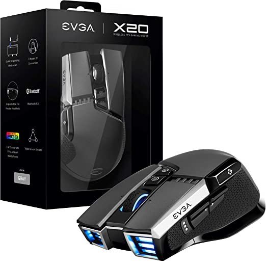 EVGA X20 Gaming Sem Fios 16000 DPI Preto