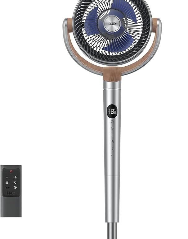 Ventoinha Dreo PolyFan 502S oscilação omnidirecional de 120° + 120°