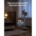 Dreo PolyFan 502 – Ventoinha de Pé Silenciosa 23 dB, 8 Velocidades, 3 Modos, Oscilação Omnidirecional 120°+120°, Controlo Remoto - Image 6