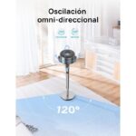 Dreo PolyFan 502 DR-HPF002S Ventoinha Inteligente 23 dB com Wi-Fi, Controlo Remoto e Voz (Alexa/Google), 8 Velocidades, Oscilação 120°+120° – Prata - Image 4