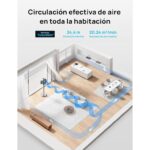 Dreo PolyFan 502 DR-HPF002S Ventoinha Inteligente 23 dB com Wi-Fi, Controlo Remoto e Voz (Alexa/Google), 8 Velocidades, Oscilação 120°+120° – Prata - Image 6