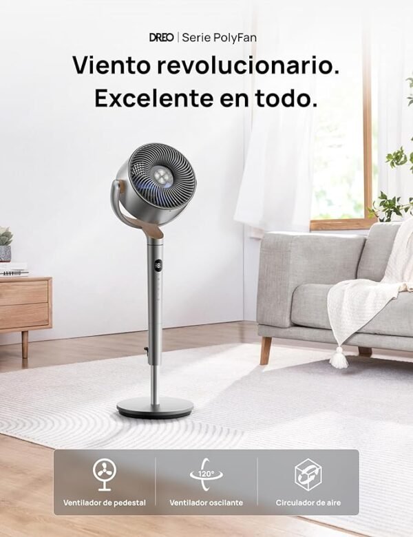 Ventoinha Dreo PolyFan 502 oscilação omnidirecional de 120° + 120° - Image 3
