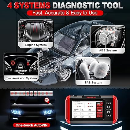 Kingbolen S500 OBD2 - 4 sistemas (ABS/SRS/ECM/TCM) - 4 Reset (SAS/EPB/ETS/óleo) - Image 6