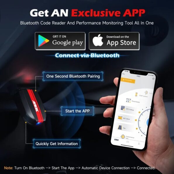 ANCEL BD200 Scanner OBD2 Bluetooth Análise de Viagem - Image 3