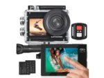 Câmara Desportiva 4K 60FPS Duplo Ecrã Touch com Acessórios