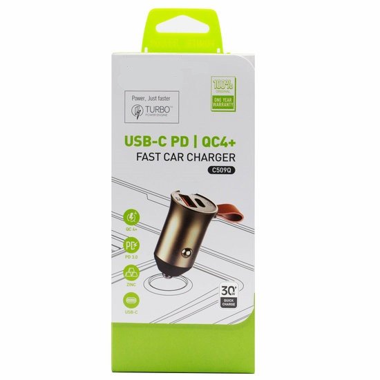Carregador de carro rápido USB & USB-C C C509Q
