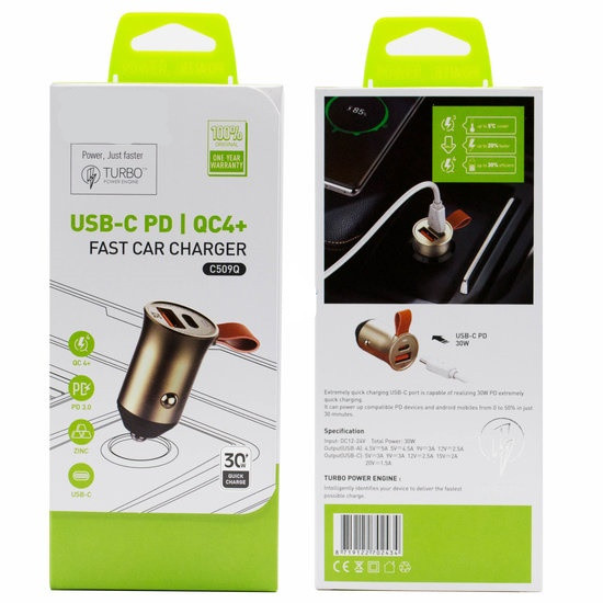 Carregador de carro rápido USB & USB-C C C509Q - Image 3