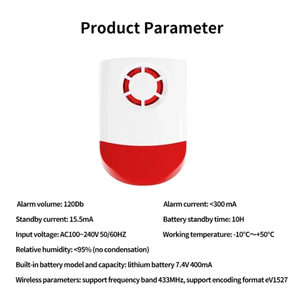 Sirene sem fio 433mhz - Image 3