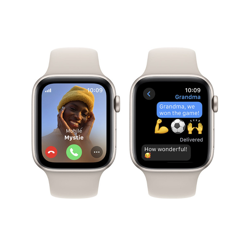 Apple Watch SE 2023 GPS + Cellular 44mm Alumínio com Braceletes Desportivas Luz das Estrelas M/L - Image 3