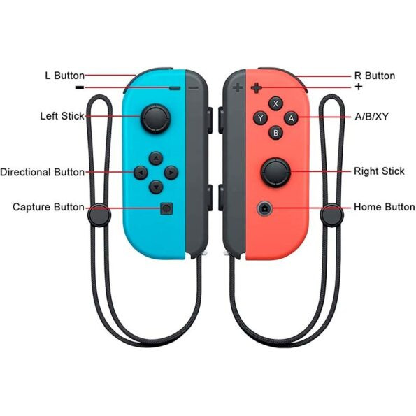 Nintendo Switch Joy-Con Compatível Azul/Vermelho - Image 2