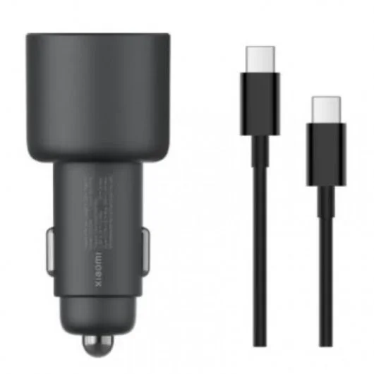 Xiaomi 67W Car Charger Carregador Carro 2x USB-C Cabo USB-C Preto