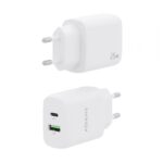 Carregador duplo de alta eficiência Aisens 25W 1xUSB Type-C / 1xUSB Branco - Image 3