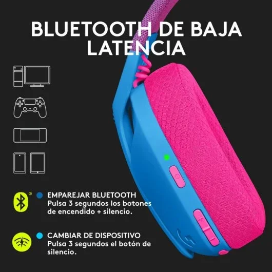 Logitech G435 LIGHTSPEED Auscultadores Gaming Sem Fios Azuis - Image 7