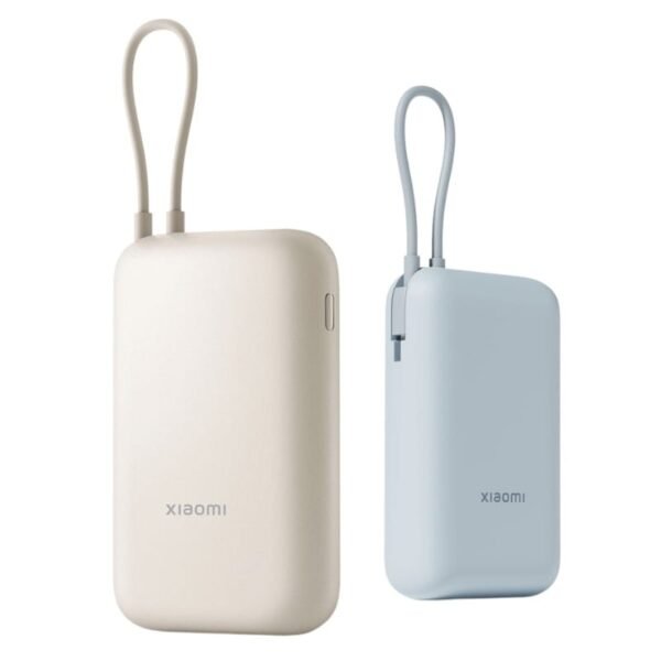 Xiaomi Power Bank 10000mAh (cabo integrado) 22,5W Bege - Image 4