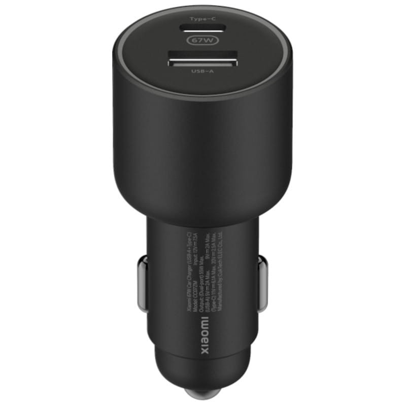Xiaomi 67W Car Charger Carregador Carro 2x USB-C Cabo USB-C Preto - Image 3