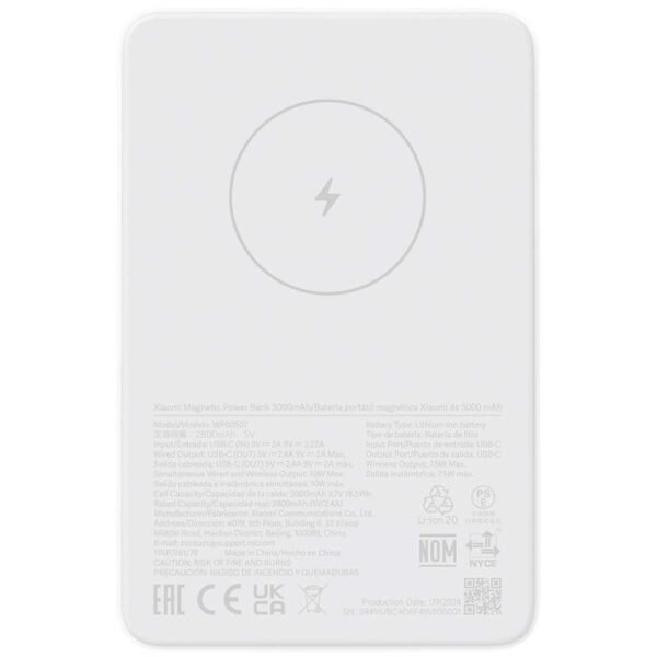 Xiaomi Magnetic Power Bank 5000mAh - Bateria Externa 20W com MagSafe