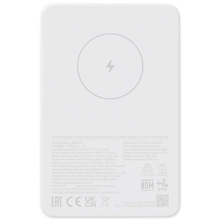 Xiaomi Magnetic Power Bank 5000mAh - Bateria Externa 20W com MagSafe