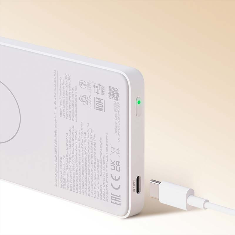 Carregamento Magnético Rápido Power Bank Xiaomi 5000 m Ah 20 W - Image 3