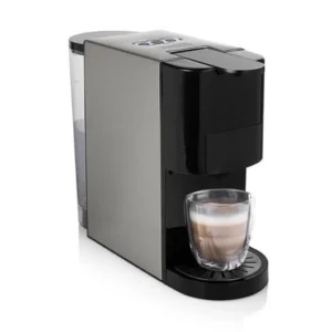 Máquina de Café Multicápsula 5 em 1 0,8L 1450W (Preto/Prateado) - PRINCESS