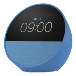 Amazon Echo Spot Smart Alarm Clock com som de qualidade e Alexa Azul