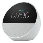 Amazon Echo Spot Smart Alarm Clock com som de qualidade e Alexa Branco