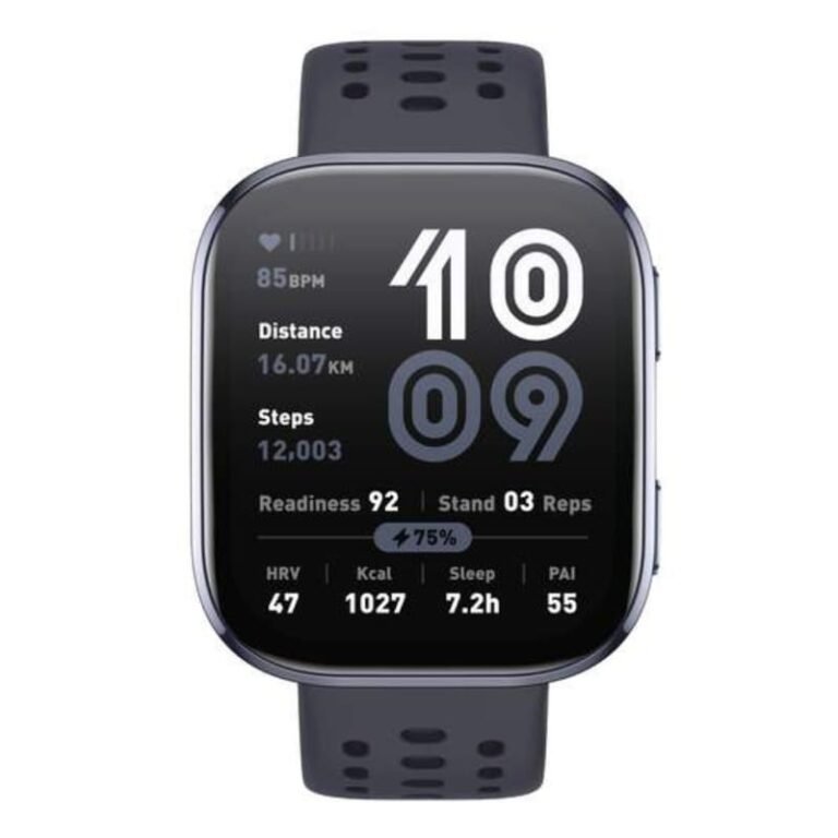 Amazfit Bip 6 Smartwatch 1.97" 2000nits com Mapas Offline e 140 Desportos Preto