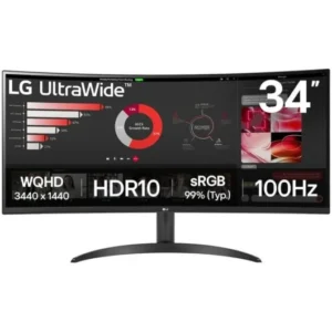 Monitor LG 34WR50QK-B 34" LED VA UltraWide QHD 100Hz FreeSync Curvo