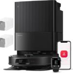 Robot Aspirador Roborock QV 35A com 8000Pa e Mopas Giratórias Duplas Eleváveis Preto