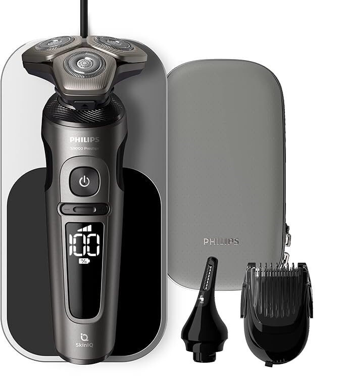Philips Prestige SP9871/22 — Barbeador Elétrico Wet & Dry SkinIQ