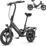 Bicicleta Elétrica Dobrável HillMiles Mile 1 – 250W, 36V 10.4Ah, 60km Autonomia, Rodas 14″