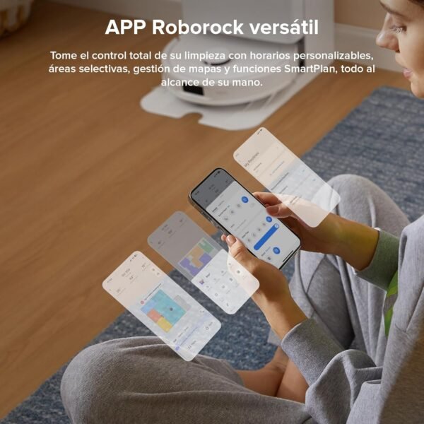 Robot Aspirador Roborock QV 35A com 8000Pa e Mopas Giratórias Duplas Eleváveis Branco - Image 2