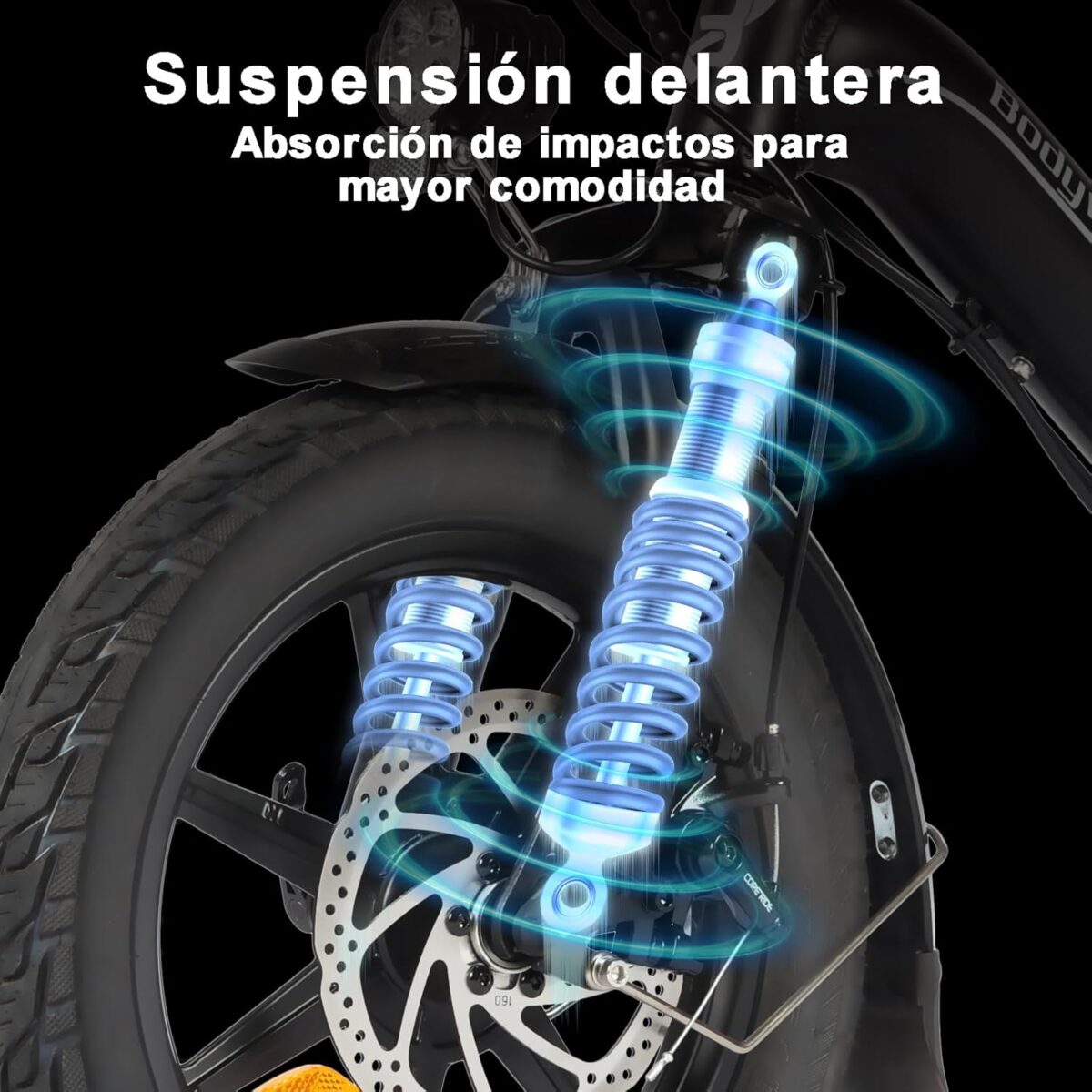 Bodywel T16 Pro Bicicleta Elétrica Dobrável 250W 36V 14'' Bateria 7.8Ah Autonomia até 60km - Image 4