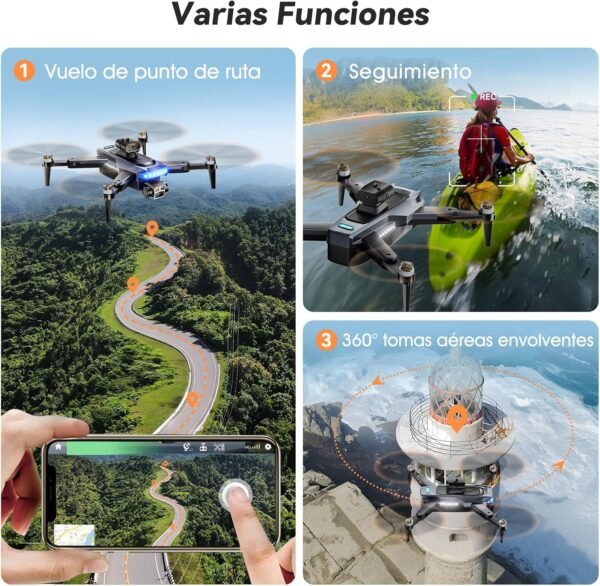 Drone HYTOBP P17 PRO GPS 4K – 3 Baterias, Motores Brushless, Wi-Fi 5G FPV - Image 7