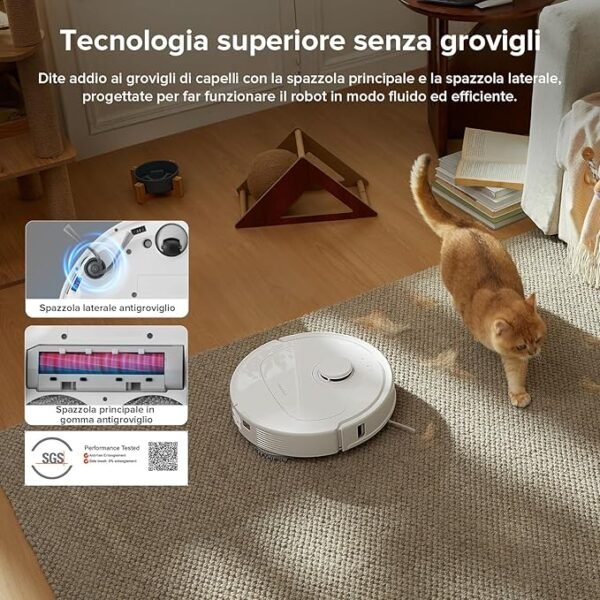 Robot Aspirador Roborock QV 35A com 8000Pa e Mopas Giratórias Duplas Eleváveis Branco - Image 6