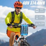 Bicicleta Elétrica Dobrável AOIHO M26-2 | 250W | 70km Autonomia | 21V - Image 3