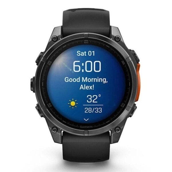 Garmin Fenix ​​​​​​8 AMOLED 47mm Aço Preto - Image 2