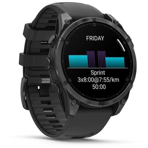 Garmin Fenix ​​​​​​8 AMOLED 47mm Aço Preto - Image 3