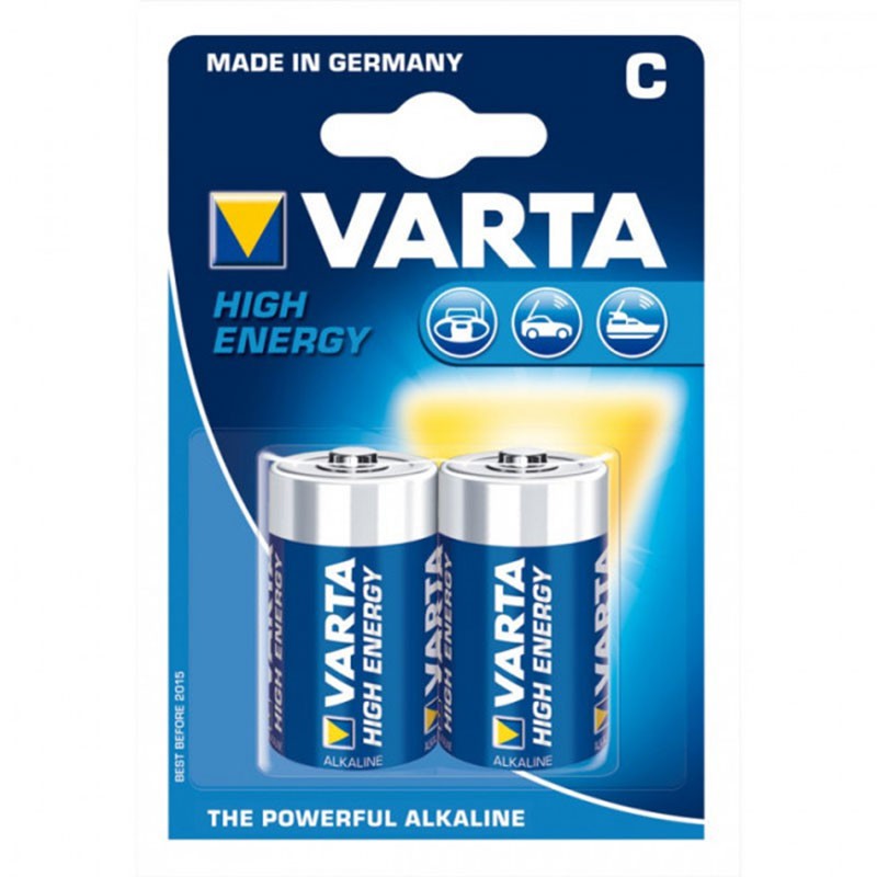 Pack 2x Pilhas Varta C Long Life Power LR14