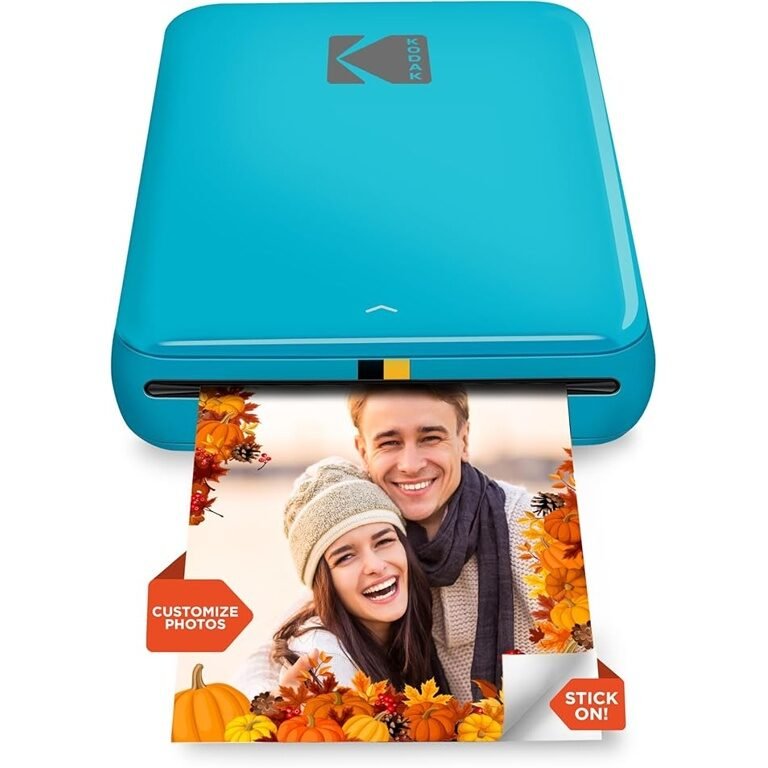 Kodak Step Azul — Impressora Portátil 2×3″ ZINK, Bluetooth/NFC, até 25 fotos por carga