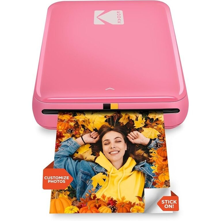 Kodak Step Rosa — Impressora Portátil 2×3″ ZINK, Bluetooth/NFC, até 25 fotos por carga