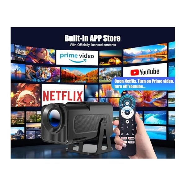 Magcubic HY320 Plus NTV Preto — Projetor Netflix-licenciado HD 1080p, 320 ANSI, Android 13, Wi-Fi Dual-Band, BT 5.2 - Image 7